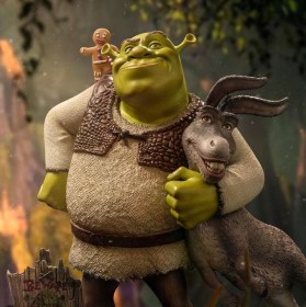 Shrek, Donkey and The Gingerbread Man Shrek Deluxe Art 1/10 Scale Statue by Iron Studios